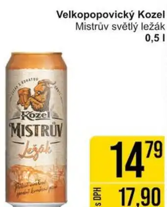 Jip Velkopopovický Kozel Mistrův světlý ležák 0.5L nabídka