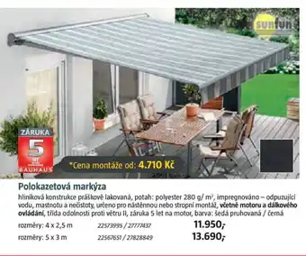 Bauhaus Polokazetová markýza nabídka