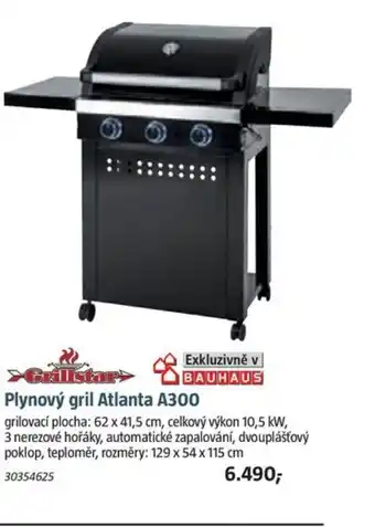 Bauhaus Plynový gril Atlanta A300 nabídka