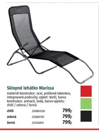 Bauhaus Sklopné lehátko Marissa nabídka