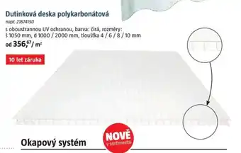 Bauhaus Dutinková deska polykarbonátová nabídka