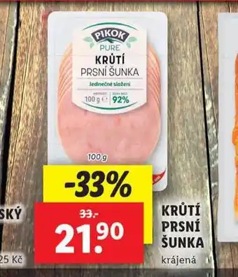 Lidl Krůtí prsní šunka nabídka