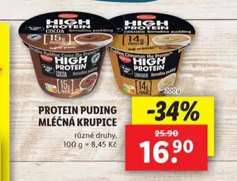 Lidl Protein puding mléčná krupice nabídka