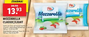 Lidl MOZZARELLA CLASSIC/LIGHT nabídka