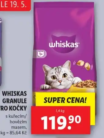 Lidl WHISKAS GRANULE PRO KOČKY nabídka