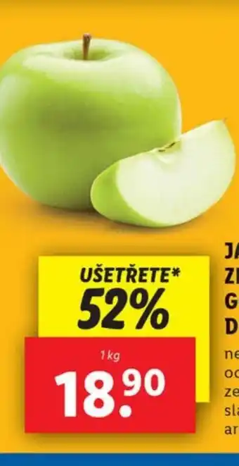 Lidl JABLKA ZELENÁ GOLDEN DELICIOUS nabídka