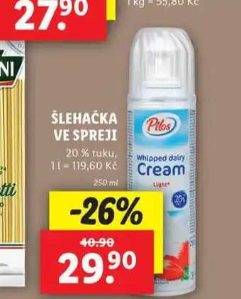 Lidl Šlehačka ve spreji nabídka