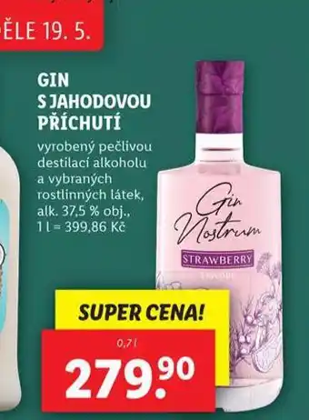 Lidl Gin s jahodovou příchutí nabídka