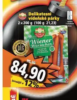 Norma Delikatesní vídeňské párky nabídka