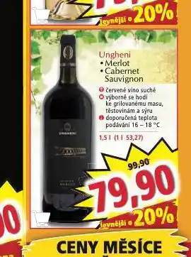 Norma Ungheni cabernet sauvignon nabídka