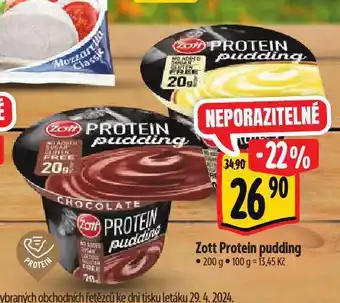 Albert Zott protein pudding nabídka