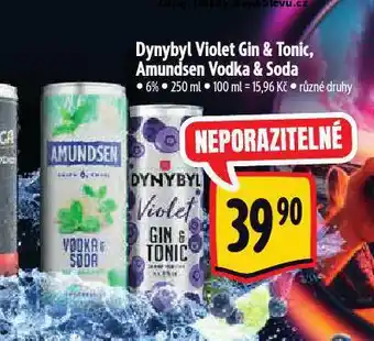 Albert Dynybyl violet gin & tonic nabídka