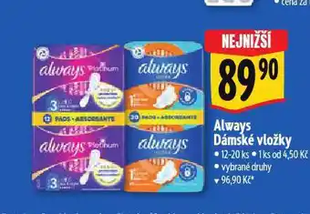 Albert Always dámské vložky nabídka