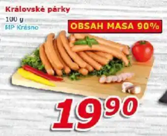 ESO MARKET Královské párky 100 g MP Krásno nabídka
