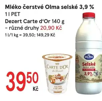 Mléko čerstvé Olma selské 3,9 %