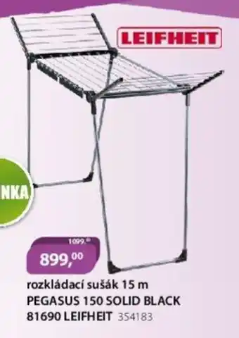 M.A.T. rozkládací sušák 15 m PEGASUS 150 SOLID BLACK 81690 LEIFHEIT 354183 nabídka