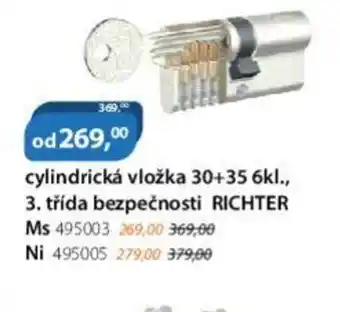 M.A.T. cylindrická vložka 30+35 6kl., 3. třída bezpečnosti RICHTER nabídka