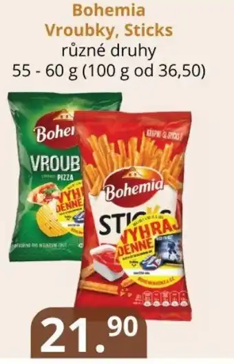 Potraviny CZ Bohemia Vroubky, Sticks nabídka