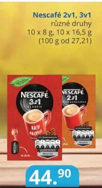 Potraviny CZ Nescafé 2v1, 3v1 nabídka