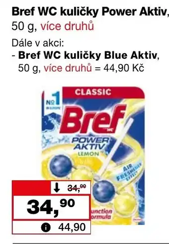 Barvy a laky drogerie Bref WC kuličky Power Aktiv, 50 g nabídka