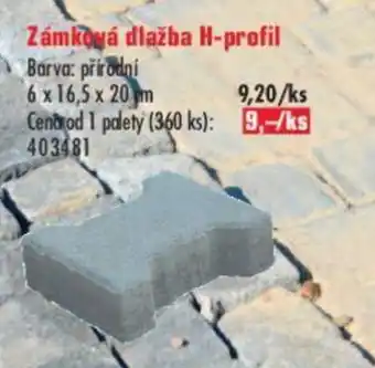 Uni Hobby Zámková dlažba H-profil nabídka