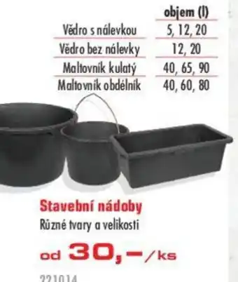 Uni Hobby Stavební nádoby nabídka