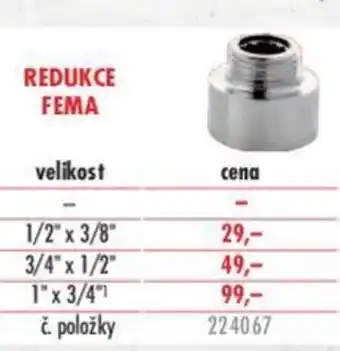 Uni Hobby REDUKCE FEMA nabídka