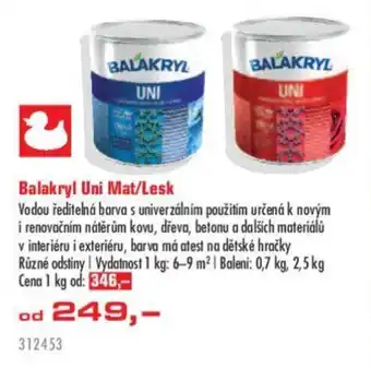 Uni Hobby Balakryl Uni Mat/Lesk nabídka