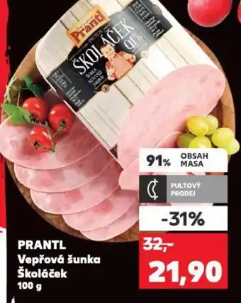 Kaufland PRANTL Vepřová šunka Školáček nabídka