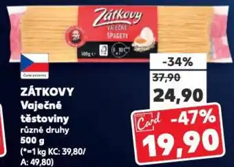 Kaufland ZÁTKOVY Vaječné těstoviny nabídka