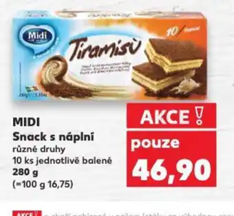 Kaufland MIDI Snack s náplní nabídka