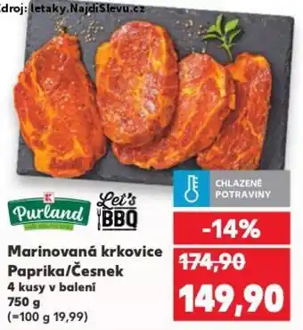 Kaufland Marinovaná krkovice Paprika/Česnek nabídka