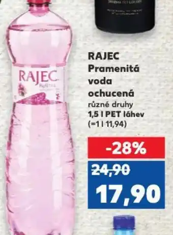 Kaufland RAJEC Pramenitá voda ochucená 1.5L nabídka