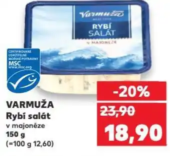 Kaufland VARMUŽA Rybí salát nabídka