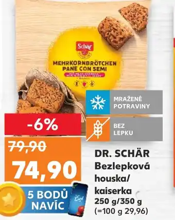 Kaufland DR. SCHÄR Bezlepková houska/ kaiserka nabídka