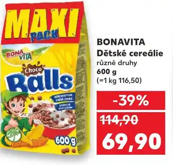 Kaufland BONAVITA Dětské cereálie nabídka