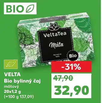 Kaufland VELTA Bio bylinný čaj nabídka