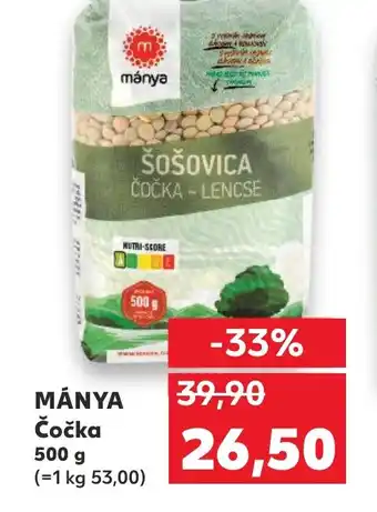 Kaufland MÁNYA Čočka nabídka