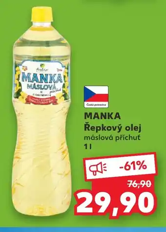 Kaufland MANKA Řepkový olej nabídka