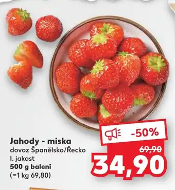 Kaufland Jahody - miska nabídka