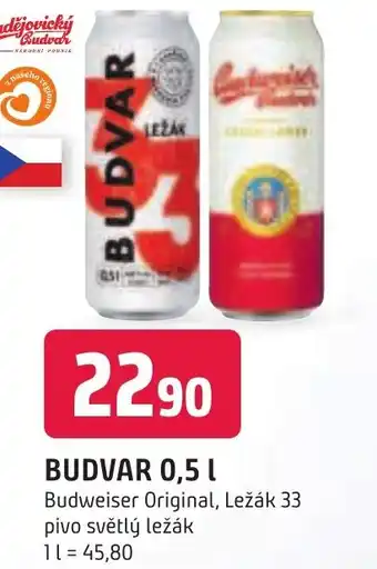 Trefa BUDVAR 0,5 L. nabídka