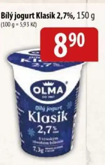 Bala Bílý jogurt Klasik 2,7%, 150 g nabídka