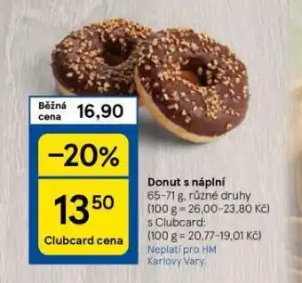 Tesco Donut s náplní nabídka