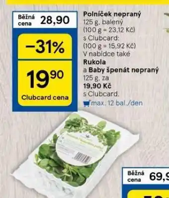 Tesco Baby špenát nabídka