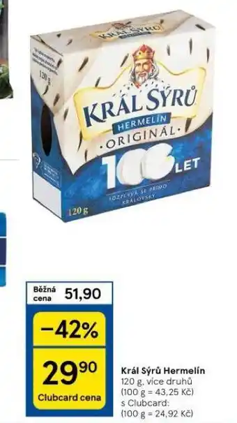 Tesco Král sýrů hermelín nabídka