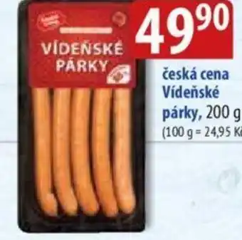 Bala česká cena Vídeňské párky, 200 g nabídka