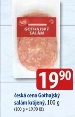 Bala česká cena Gothajský salám krájený, 100 g nabídka