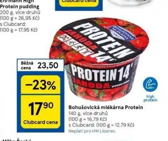 Tesco Bohušovická mlékárna protein nabídka