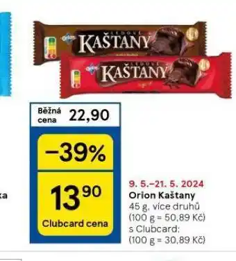 Tesco Orion kaštany nabídka