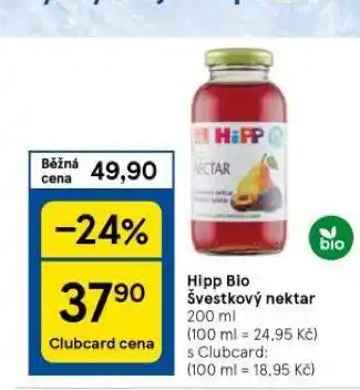 Tesco Hipp bio švestkový nektar nabídka